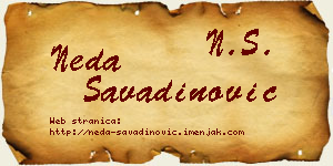 Neda Savadinović vizit kartica